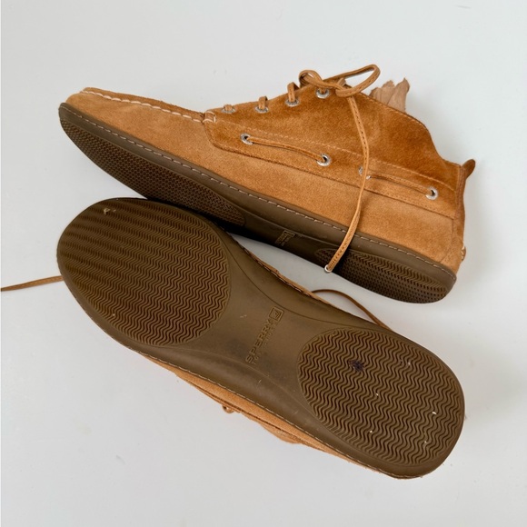 Sperry Bellport Chukka Boots Tan Leather Women’s 6 VGUC - Picture 3 of 6